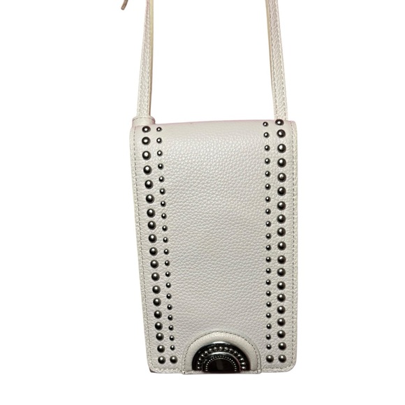 Brighton Handbags - Brighton Mini Pebble Leather Crossbody – Silver Hardware